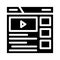 Video clip seo optimization glyph icon vector illustration