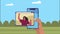 video conference animation with woman in smartphone