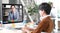 Video conference, Businessman making video call to employee with virtual web, Contacting manager by conference on computer at