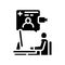 video consultation glyph icon vector illustration