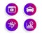 Video content, Windy weather and Taxi icons set. Report timer sign. Browser window, Wind, Passengers transport. Vector