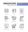 Video creation - line design style icons set