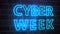 Video Cyber Week Neon Sign, Prores 4444