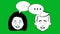 video drawn animation icon people talk chat black and white