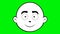 video drawn icon animation character head dollar sign eyes