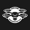 Video drone quadrocopter logo.