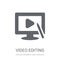 Video editing icon. Trendy Video editing logo concept on white b