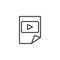 Video file document line icon