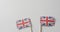 Video of flags of great britain lying on white background