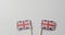 Video of flags of great britain lying on white background