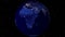 Video Footage Beautiful rotating Earth. View from Space Satellite. Cities light glow at Night.Close up from Animation planet at