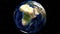 Video Footage Beautiful rotating Earth. View from Space Satellite.World ground map day time.Close up from Animation planet at day
