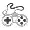 video game controller device for console, sketch style design vector