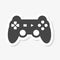 Video game controller or gamepad flat sticker