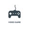 video game controller icon. joystick, game play concept symbol d