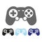 Video game controller icon vector eps10. Joystick,  game play icon. Joystick or controller sign.