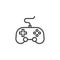 Video game controller line icon