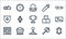 video game elements line icons. linear set. quality vector line set such as gem, joystick, labyrinth, hammer, mining cart, shield