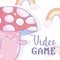 Video game fungus rainbows cartoon character design