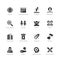 Video game genres icons in glyph style 2