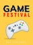 Video game logo poster, control joystick, Controller videogame ps4 design
