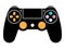 Video game ps4 controller / gamepad flat color icons for apps and websites