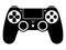 Video game ps4 controller / gamepad flat icons for apps and websites