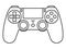 Video game ps4 controllers / gamepad -line art icons for apps and websites