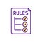 Video game rules RGB color icon