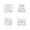 Video gaming linear icons set