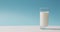 Video of glass of fresh milk over blue background