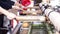 Video of hands of people scooping water into ladle to wash clean their hand and spirit before entering Japanese temple