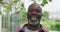 Video of happy senior american african men in the garden