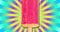 Video of Ice cream or fruit ice isolated on a colorful gradient retro background. Yellow, orange and red ice cream on a