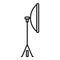 Video light stand icon, outline style