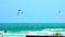 Video Many glide surf, kite board sport playing in the ocean