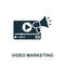 Video Marketing icon. Monochrome simple Marketing Strategy icon for templates, web design and infographics