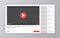 Video and Media player Interface template. Browser window with video player. Web site mock up. User Comments. Vector