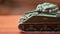 Video miniature main battle tank Sherman from world war 2