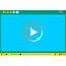 Video movie media player interface. Vector