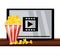 Video movie to watch tv with popcorn food