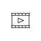 Video player buton outline icon