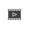 Video player buton vector icon