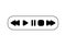 Video player button icons. pause, stop, reverse and forward symbol