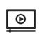 Video player icon. Play symbol. Streaming sign.