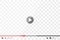 Video player isolated on transparent background. Play button, bar and menu on transparent background. Screen player with interface