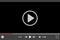 Video player. Multimedia player social media. Video player interface template for web and mobile apps â€“ for stock