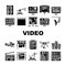 Video Production And Creation Icons Set Vector