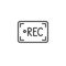 Video record outline icon