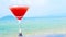 Video of Red cocktail on the summer tropical beach